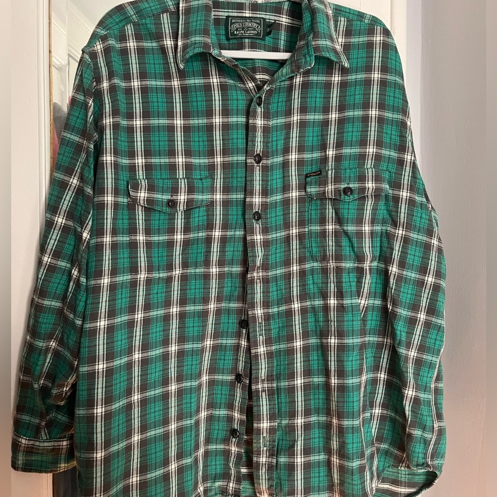 NWOT Polo Country by Ralph Lauren green flannel